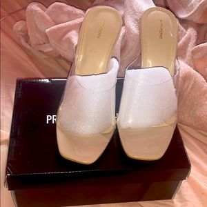 Nude Patent + Clear Perspex